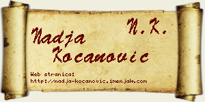 Nadja Kocanović vizit kartica